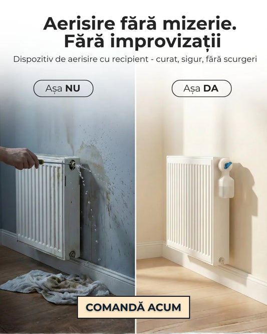 Dispozitiv Aerisire Calorifer cu Recipient